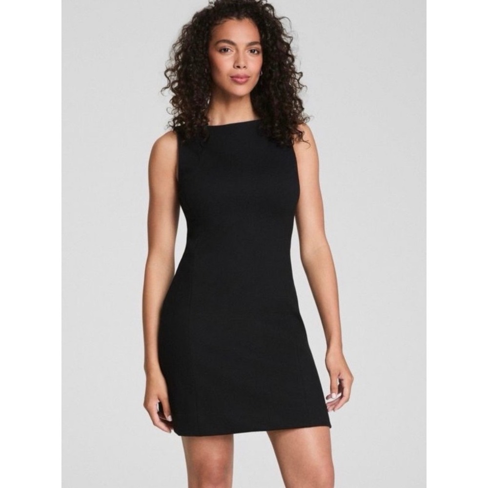 SPANX‎ Black Ponte Sleeveless Perfect Mini Dress Large